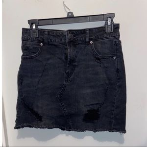 Black jean skirt